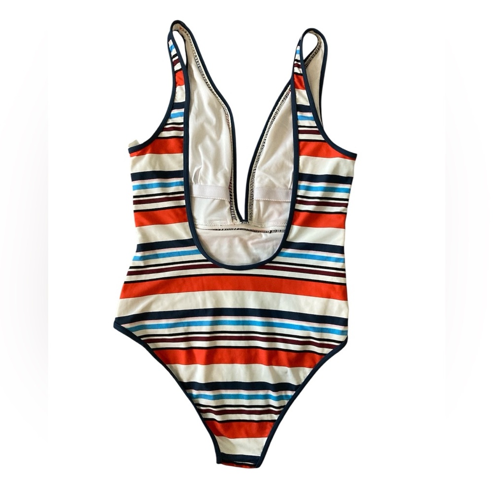 Cupshe Medium Red and Blue One Piece Swimwear Classic Nautical Design - Picture 2 of 5